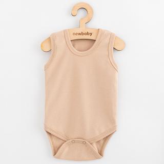 Dojčenské body bez rukávov New Baby Classic II svetlo béžové chlapec 62 (3-6m)