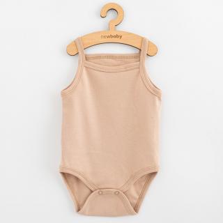 Dojčenské body bez rukávov New Baby Classic II svetlo béžové dievča 80 (9-12m)