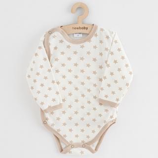 Dojčenské body celorozopínacie New Baby Classic II hviezdy béžové 50