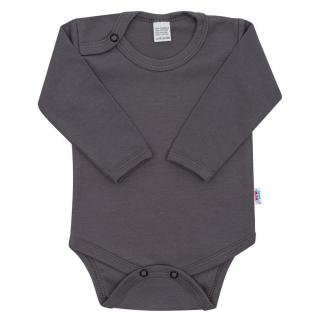 Dojčenské body New Baby Classic II tmavo sivé 80 (9-12m)