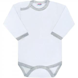 Dojčenské body New Baby so sivým lemom 74 (6-9m)