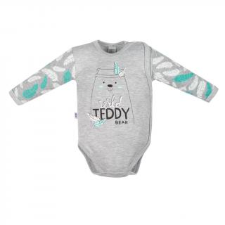 Dojčenské body s bočným zapínaním New Baby Wild Teddy 50