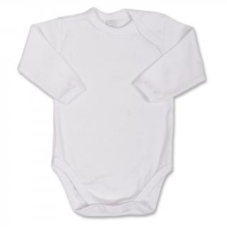 Dojčenské body s dlhým rukávom Bobas Fashion biele 56 (0-3m)