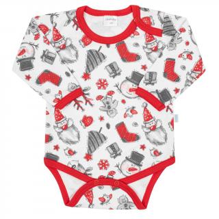 Dojčenské body s dlhým rukávom New Baby Christmas 74 (6-9m)