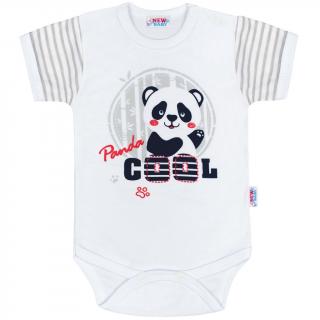 Dojčenské body s krátkym rukávom New Baby Panda 86 (12-18m)
