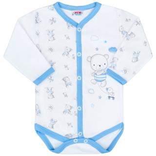 Dojčenské celorozopínacie body New Baby Bears modré 50