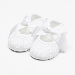 Dojčenské krajkové capačky New Baby biela 0-3 m 0-3 m