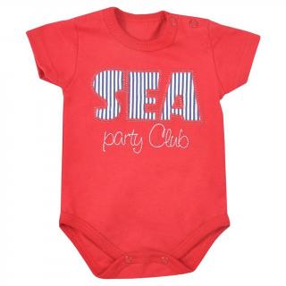 Dojčenské letné body Koala Sea Party červené 68 (4-6m)