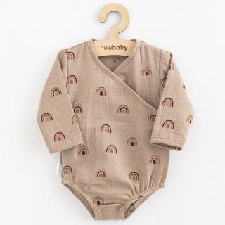 Dojčenské mušelínové body s bočným zaviazovaním New Baby Rainbow 74 (6-9m)