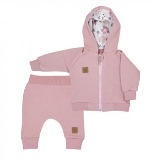 Dojčenské tepláčky a mikinka s kapucňou Koala Flowers 80 (9-12m)