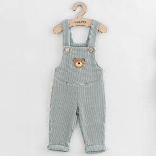 Dojčenské zahradníčky New Baby Luxury clothing Oliver sivé 56 (0-3m)