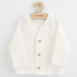 Dojčenský kabátik na gombíky New Baby Luxury clothing Oliver biely 74 (6-9m)