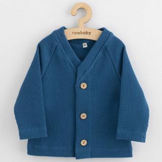 Dojčenský kabátik na gombíky New Baby Luxury clothing Oliver modrý 56 (0-3m)