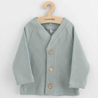 Dojčenský kabátik na gombíky New Baby Luxury clothing Oliver sivý 56 (0-3m)