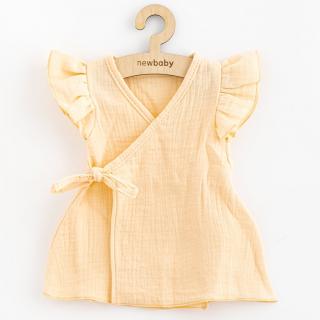 Letné dojčenské mušelínové šaty New Baby Leny peach 62 (3-6m)