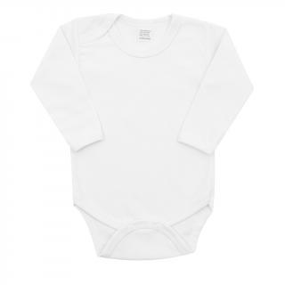 Luxusné bavlnené body dlhý rukáv New Baby - biele 68 (4-6m)