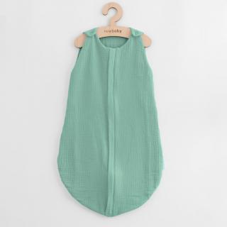 Mušelínový spací vak pre bábätká New Baby zelený 0-6 m