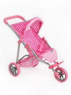 Športový kočík pre bábiky PlayTo Olivie svetlo ružový (POŠKODENÝ OBAL)