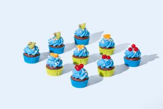 Mini Blue Cupcake 30ks