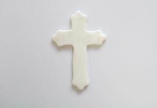 Kríž biely 9cm