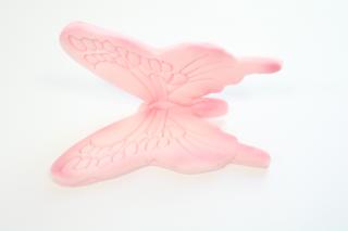 Motýľ 8cm svetlo ružový