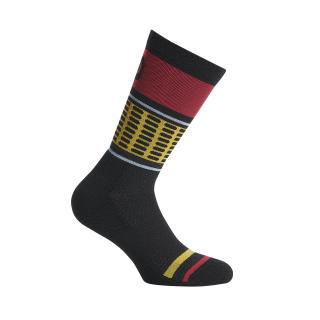 Cyklistické ponožky Dotout Quarz Sock, black-red-yellow Veľkosť: 2XL