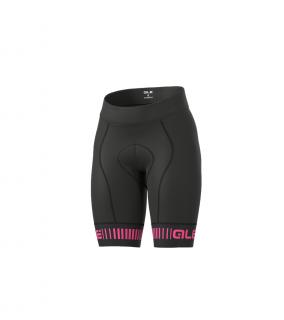 Dámske letné cyklistické nohavice ALÉ GRAPHICS PRR STRADA, black/fluo pink Veľkosť: XL