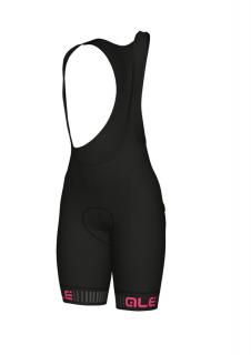 Dámske letné cyklistické nohavice ALÉ SOLID TRAGUARDO, black/pink fluo Veľkosť: M