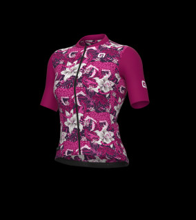 Dámsky letný cyklistický dres ALÉ HIBISCUS PR-E, purple Veľkosť: L