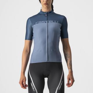 Dámsky letný cyklistický dres CASTELLI Velocissima steel blue/ocean Veľkosť: XL