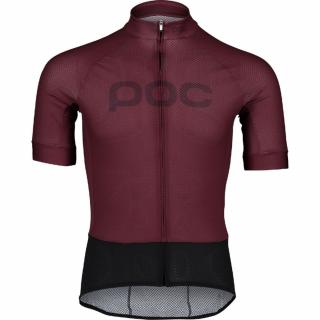 Dámsky letný cyklistický dres POC Essential Road Logo, propylene red / dk propylene red Veľkosť: XL