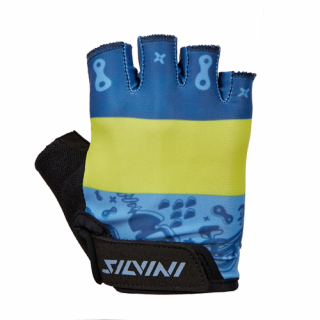 Detské cyklistické rukavice SILVINI Punta, black blue Veľkosť: 13-14