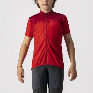 Detský cyklistický dres CASTELLI Neo Prologo, red/pro red Veľkosť: 10