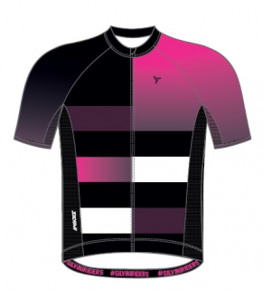 Detský cyklistický dres SILVINI Mazzani, black fuchsia Veľkosť: 122-128