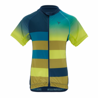 Detský cyklistický dres SILVINI Mazzani, navy lime Veľkosť: 134-140