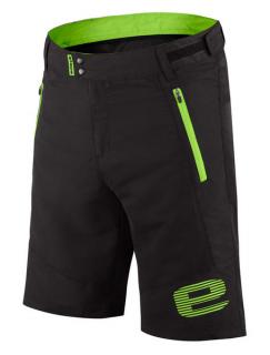 Etape - pánske voľné nohavice FREEDOM, čierna / zelená Veľkosť: XL