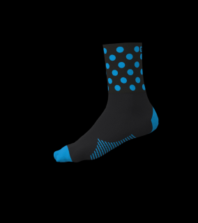 Letné cyklistické ponožky ALÉ ACCESSORI BUBBLE, light blue Veľkosť: Velikost S/36-39