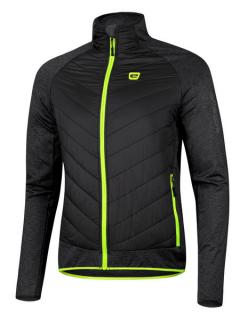Pánska zimná športová bunda Etape CRUX 2.0, čierna/žltá fluo Veľkosť: M