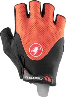 Pánske cyklistické rukavice CASTELLI Arenberg Gel 2, fiery red/black Veľkosť: L