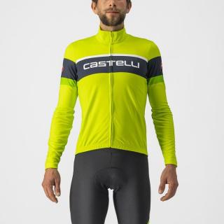 Pánsky cyklistický dres Castelli Passista, electric lime/savile blue-green fluo Veľkosť: XXL
