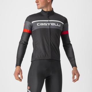 Pánsky cyklistický dres CASTELLI Passista, light black/dark gray-red Veľkosť: L