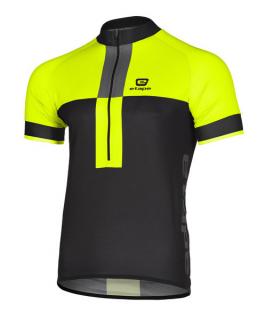 Pánsky cyklistický dres ETAPE FACE, čierna / žltá fluo Veľkosť: XL