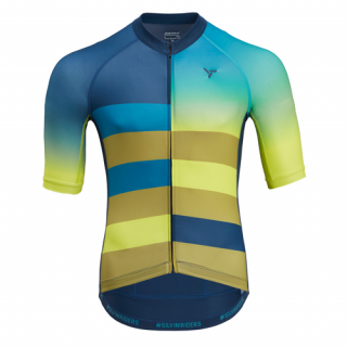 Pánsky letný cyklistický dres SILVINI Mazzano, navy-lime Veľkosť: 3XL