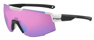 Športové slnečné okuliare R2 EDGE Farba: white, Farba šošovky: pink, Farba rámu: white