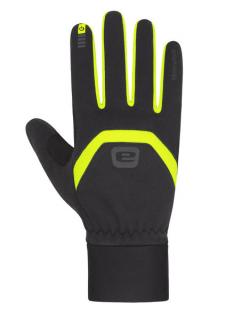 Zimné športové rukavice Etape PEAK 2.0 WS+, čierna/žltá fluo Veľkosť: L