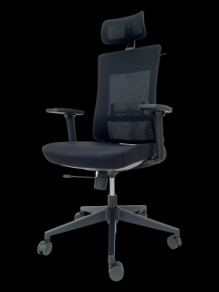 Ergonomická kancelárska stolička ROMA s nastaviteľnou sieťovanou hlavovou opierkou