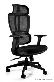 Ergonomická kancelárska stolička Uniq Prevedenie: Čalúnený sedák + Slider