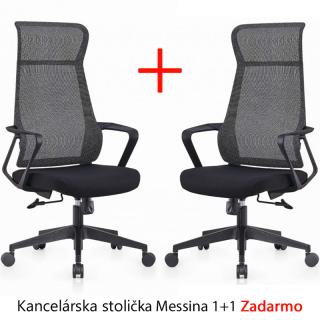 Ergonomická stolička MESSINA so sieťkovou hlavovou opierkou 1+1 Zadarmo