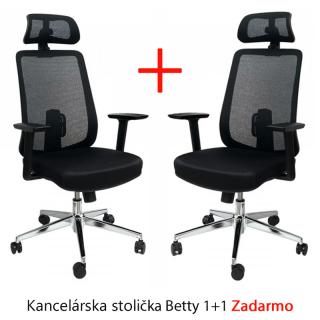 Kancelárska stolička B2B  1+1 Zadarmo, čierna