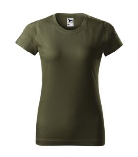 Basic Tričko dámske Varianta: military, Velikost: XL